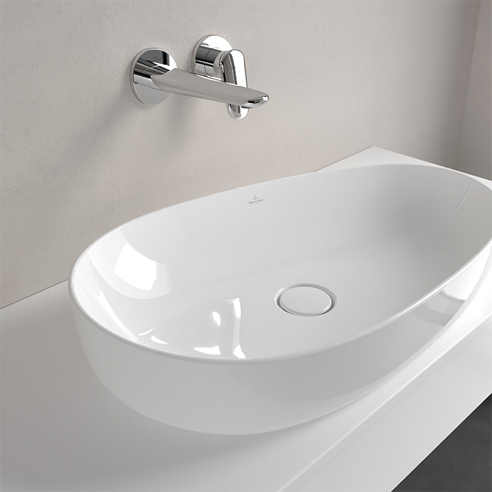 Villeroy&Boch Antao Раковина 65x40см, для установки на столешницу, CeramicPlus, без перелива, цвет: альпийский белый