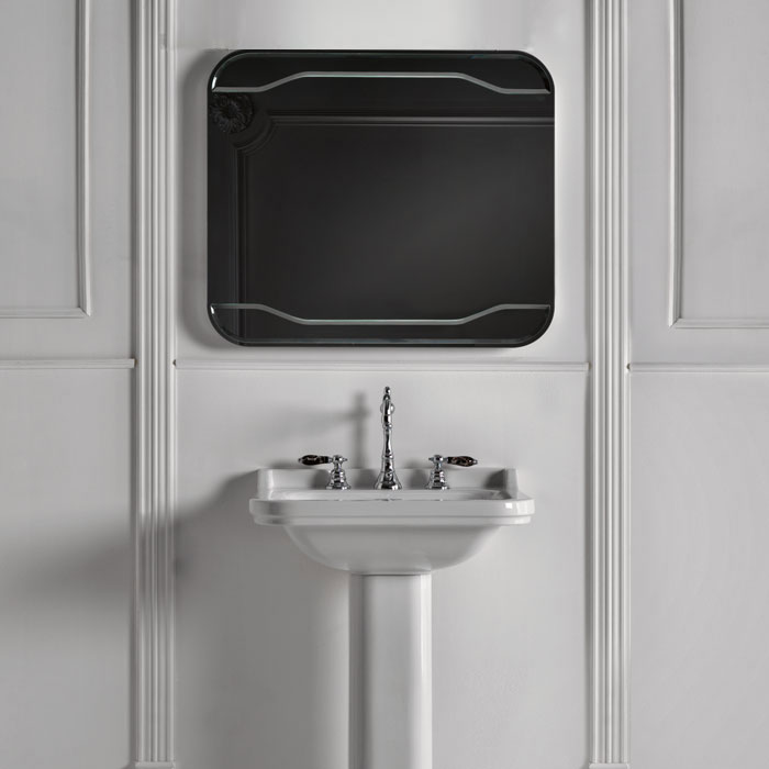 Kerasan Waldorf Раковина 60x55 см, 1 отв., керамическая, с пьедесталом, цвет: белый/хром