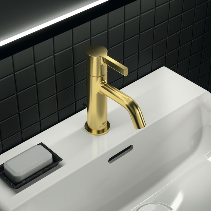 Ideal Standard Joy Смеситель для раковины, на 1 отв., с донным клапаном, цвет: PVD Brushed Gold (Шлифованное Золото)