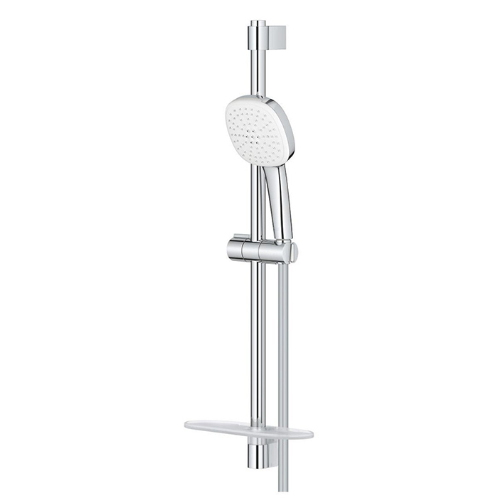 Grohe Tempesta Cube 110 Душевой гарнитур: душевая штанга 60см, шланг 175см и полочка, цвет: хром