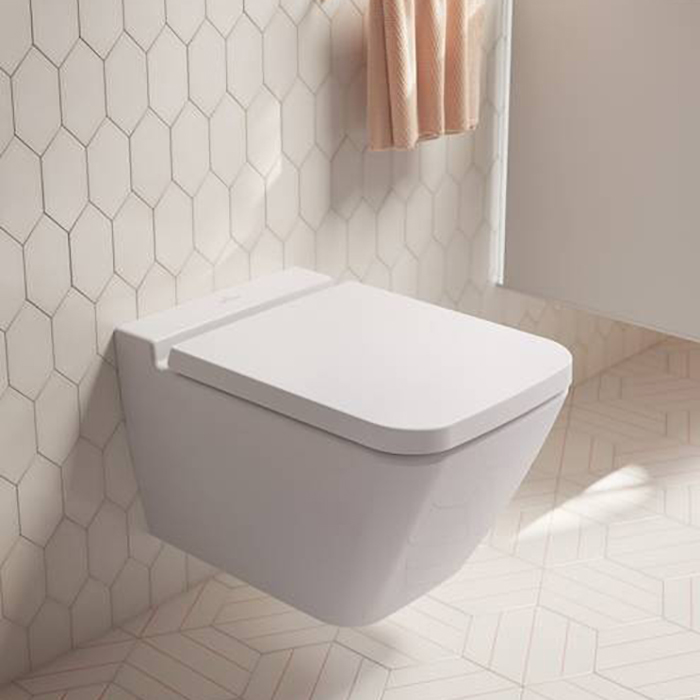 Villeroy&Boch Finion Сиденье с крышкой для унитаза, с антигрязевым покрытием CeramicPlus, цвет: белый