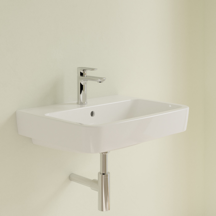 Villeroy&Boch O.novo раковина 60x46x17.5см., 1 отв., подвесная, с переливом, цвет: альпийский белый
