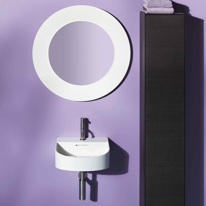 Laufen Kartell Зеркало круглое d=78см, настенное, без подсветки, цвет: белый