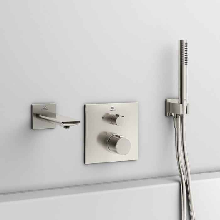 Ideal Standard Ceratherm C100 Смеситель для душа, встраиваемый, термостатический, цвет: PVD Silver Storm (Серебряный Шторм)