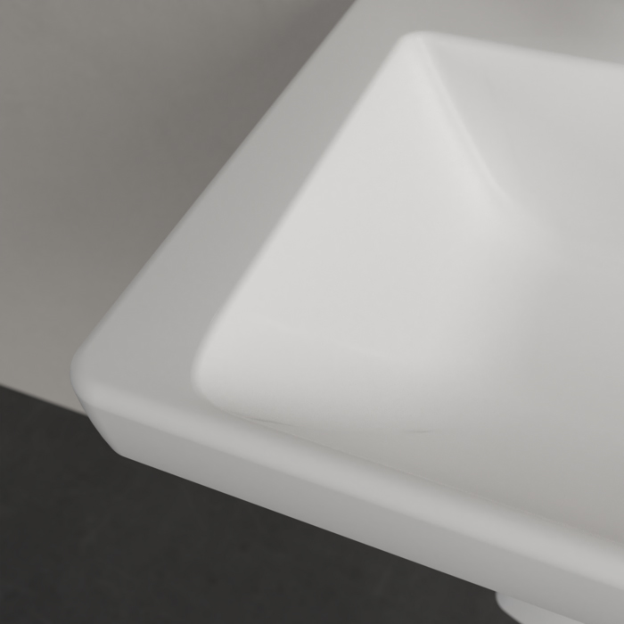 Villeroy&Boch Subway 3.0 Раковина 55х44х16.5см., 1 отв., подвесная, CeramicPlus, без перелива, цвет: белый камень