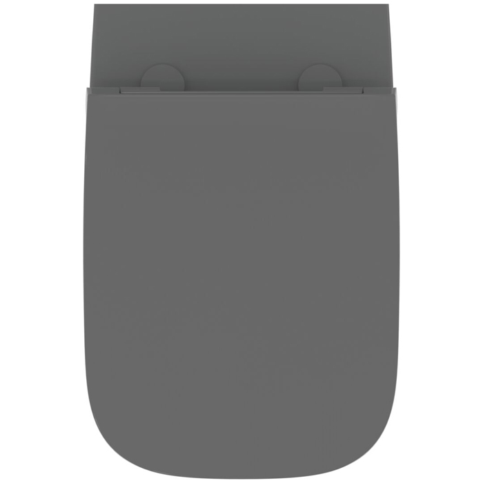 Ideal Standard Ideal Standard i.life B Унитаз подвесной, 54.5х36см., безободковый, с технологией RimLS+, с сиденьем, цвет: Серый глянцевый