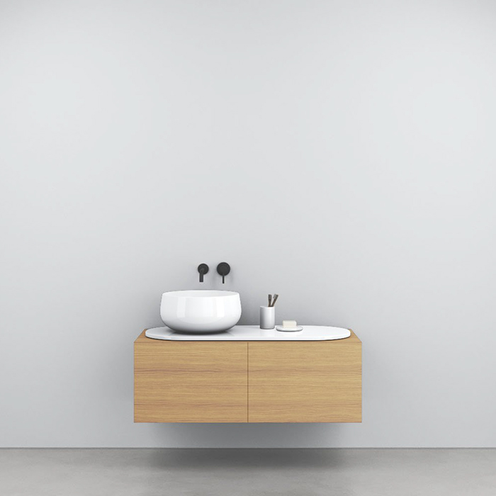 Cielo Delfo Тумба подвесная, с раковиной и столешницей, 113х52хh52см, цвет: Rovere Naturale