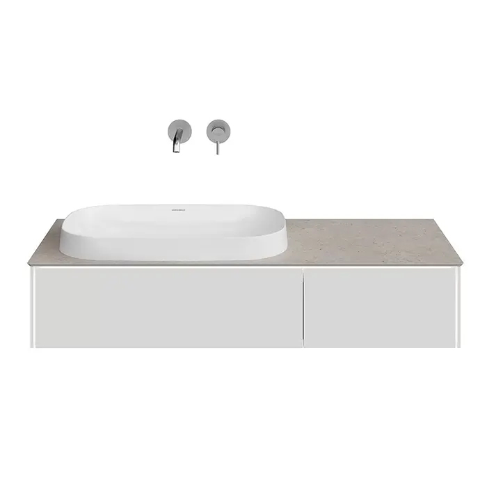 Kerama Marazzi Magica Тумба 115.4х48.5х22см., подвесная, 2 ящика, цвет: утренний серый матовый