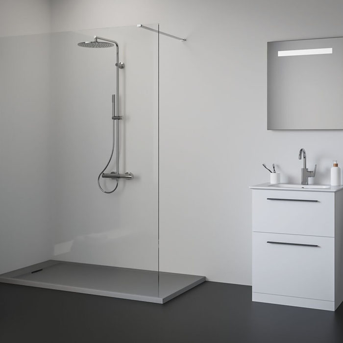 Ideal Standard Ceratherm T125 Душевая система, с термостатическим смесителем, душевая лейка stick, верхний душ Ø30см., поворотный держатель верхнего душа, настенный кронштейн, шланг для душа IdealFlex 175см., цвет: хром