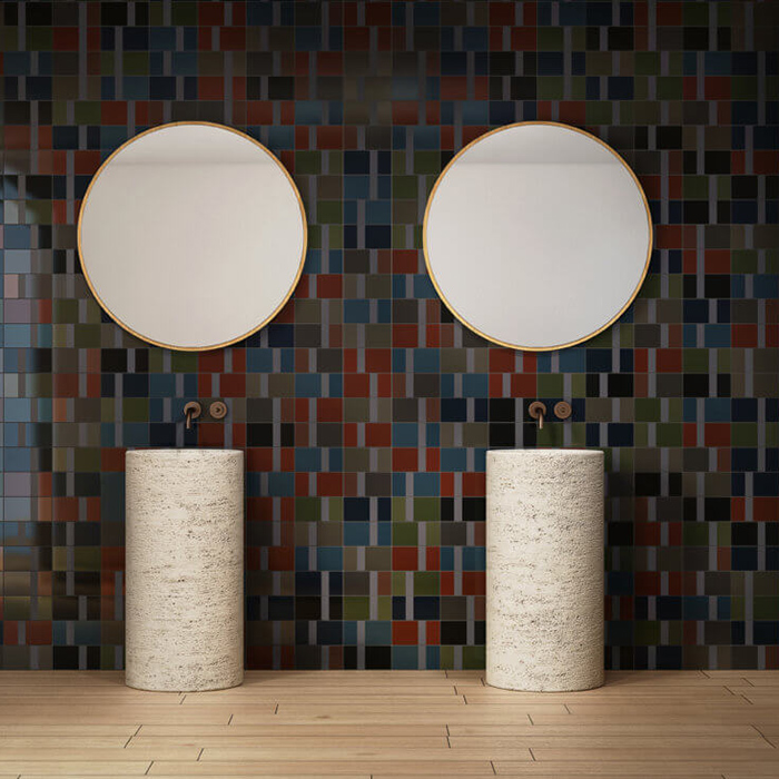 Mutina Diarama Керамогранит 9.4х18.7см, настенная, глазурованный, цвет: chroma black