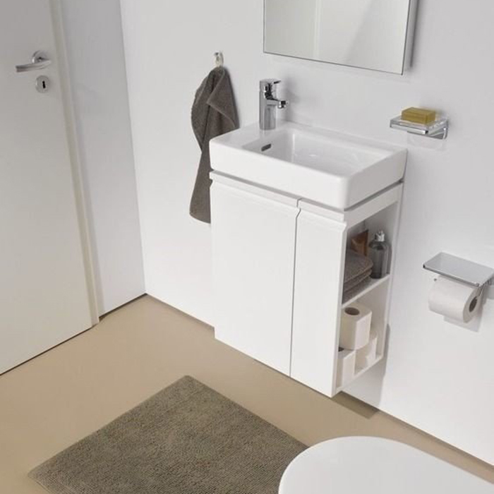 Laufen Pro База с раковиной 47x27.5x60.5см., подвесная sx, полки справа, 1 дверка, цвет: белый глянцевый