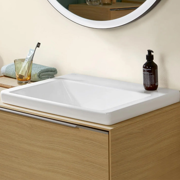 Villeroy&Boch Subway 3.0 Раковина 60х47х16.5см., без отв., подвесная, с антигрязевым покрытием CeramicPlus, без перелива, цвет: альпийский белый