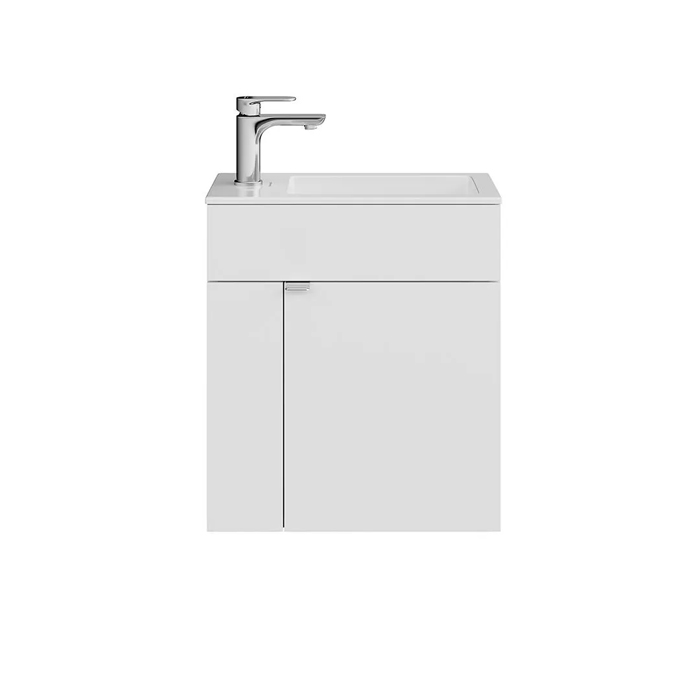 Kerama Marazzi Lato Тумба 49.5х27х55см., подвесная, с дверцей, цвет: белый глянцевый