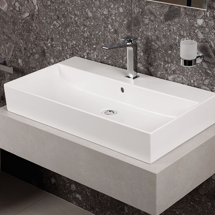 Hatria Bahia Раковина подвесная, с 1 отв., 80х46.5x13см., цвет: белый