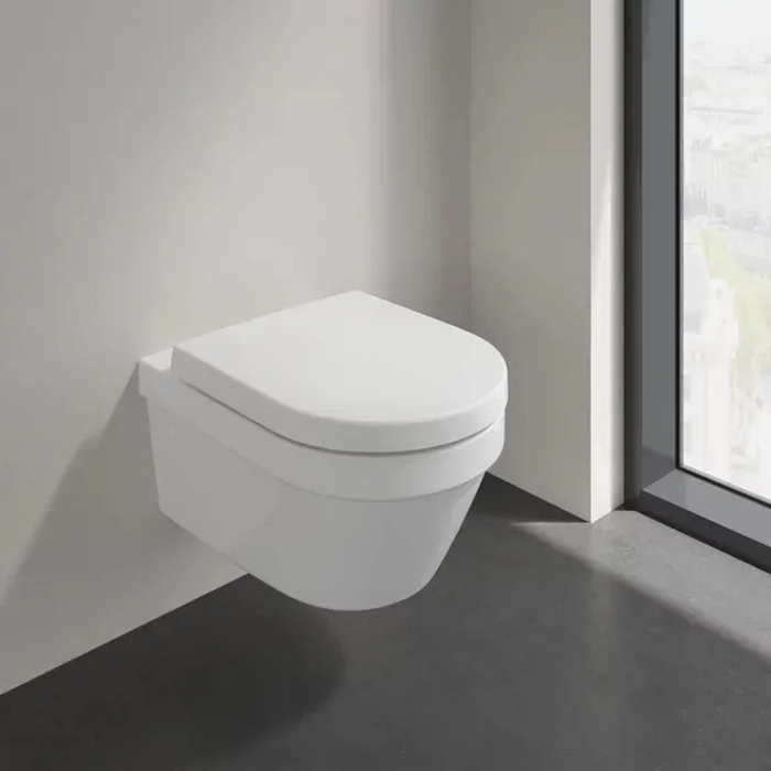 Villeroy&Boch Architectura Комплект Унитаз-подвесной 37х53х33см., сиденье с функцией QuickRelease, Softclose, цвет: альпийский белый