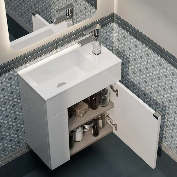 Kerama Marazzi Lato Раковина 50х27см., встраиваемая сверху, без отв., цвет: белый глянцевый