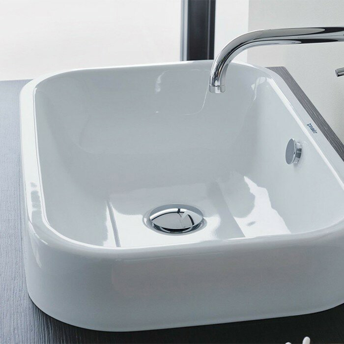 Duravit Happy D.2 Раковина 60x40см, накладная, без отв., со слив-переливом, с креплением, цвет: белый