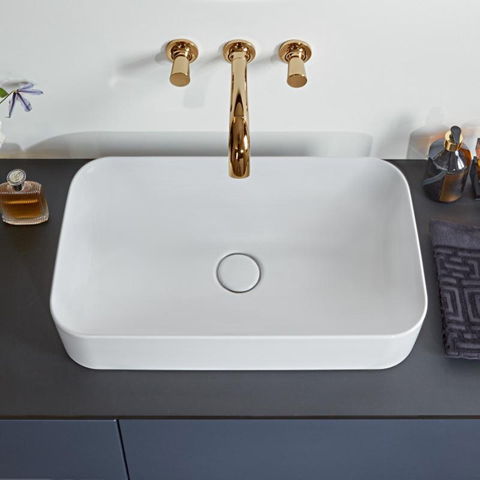 Villeroy&Boch Finion Раковина 60x35см., накладная, без отв., без перелива, CeramicPlus, цвет: белый матовый