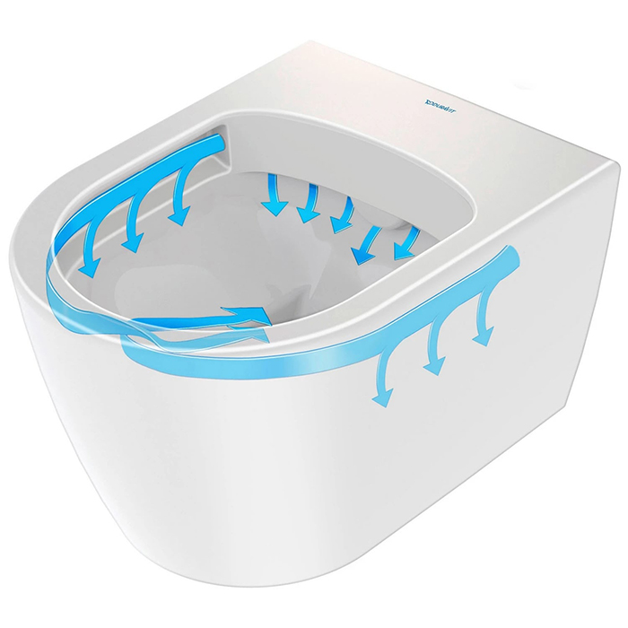 Duravit Soleil by Starck Унитаз 37x54 см, подвесной, безободковый, с открытым креплением, Weiß Hochglanz, HyG, цвет: белый