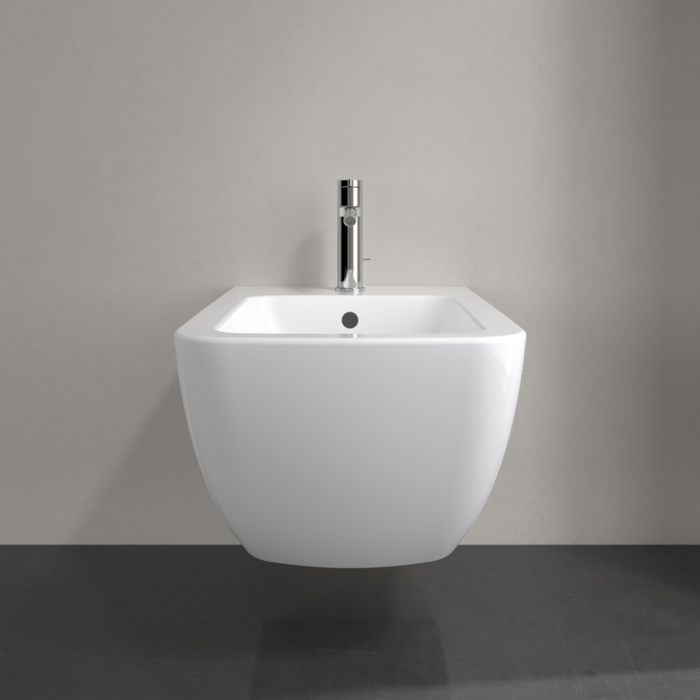 Villeroy&Boch Venticello Биде подвесное 37.5х56х28.5см., 1 отв., с донным клапаном, цвет альпийский белый