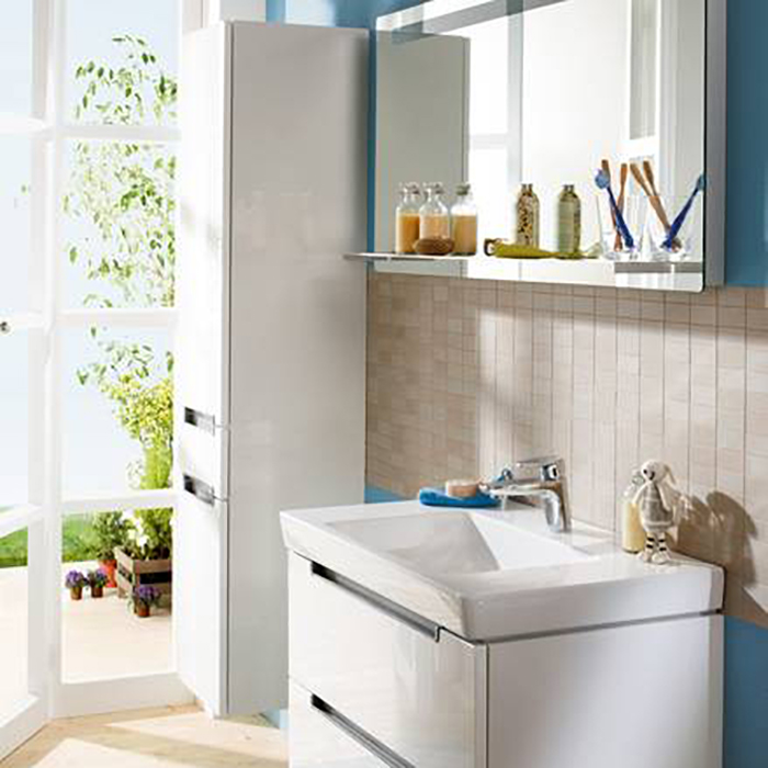 Villeroy&Boch Subway 2.0, Шкаф-пенал подвесной, DX, 35x165x37см., цвет: белый
