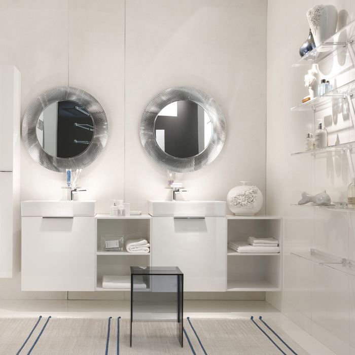 Laufen Kartell Зеркало круглое d=78см, настенное, без подсветки, цвет: серебряный