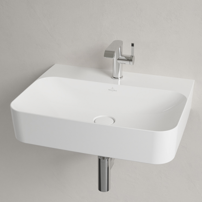 Villeroy&Boch Finion Раковина 60х47 см, 1 отв., с переливом, с антигрязевым покрытием CeramicPlus, цвет: белый