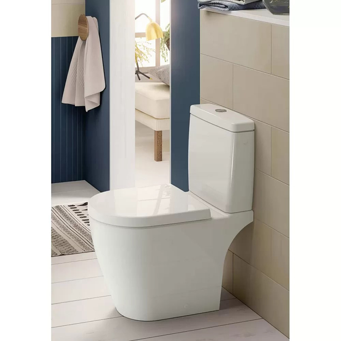 Villeroy&Boch Avento Сиденье с крышкой для унитаза, с микролифтом, нерж. сталь, цвет: альпийский белый