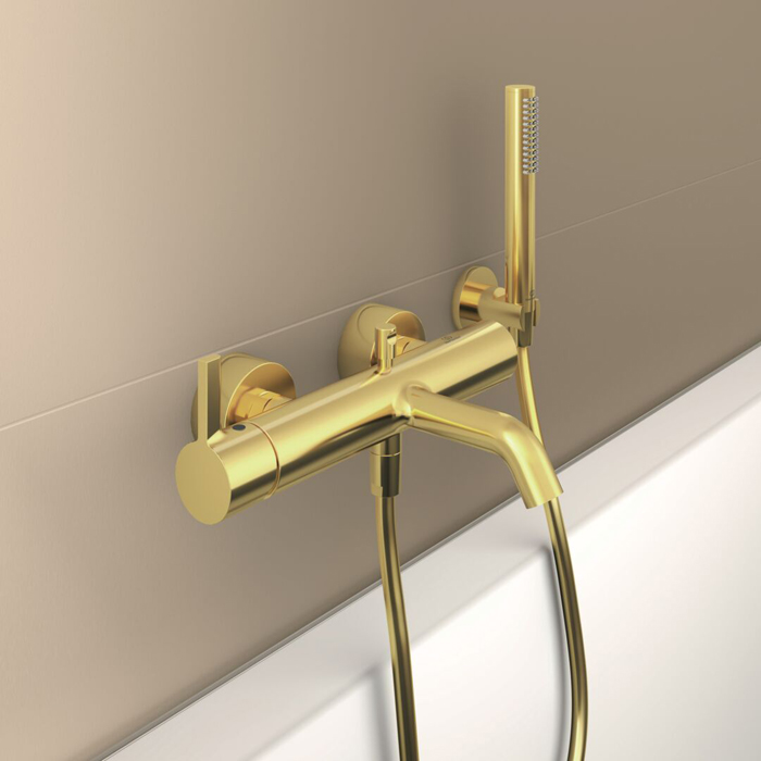 Ideal Standard Joy Смеситель для ванны, настенный, цвет: PVD Brushed Gold (Шлифованное Золото)