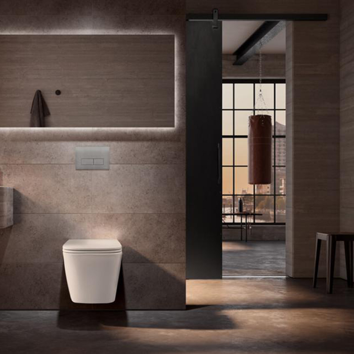 TECEspring R Комплект: унитаз подвесной Regular, безободковый, смыв Torando flush, сиденье Slim с микролифтом и быстрым снятием, цвет: белый