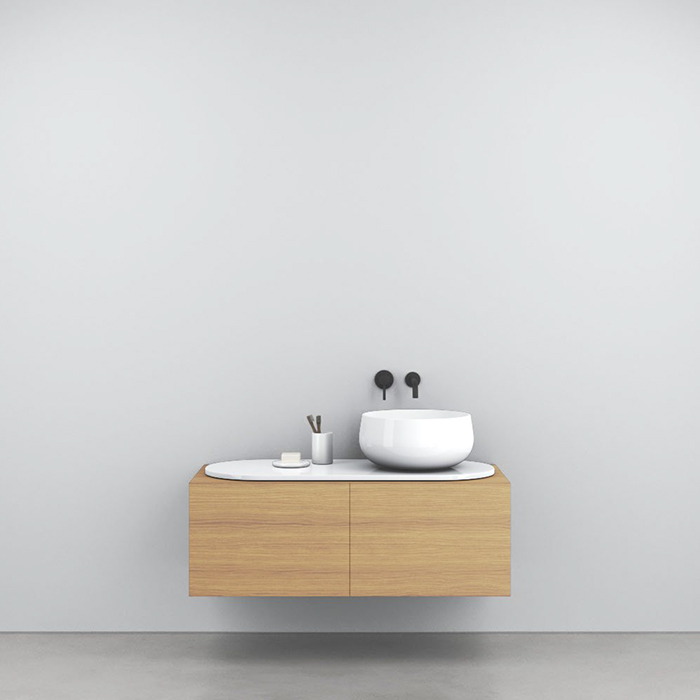 Cielo Delfo Тумба подвесная, с раковиной и столешницей, 113х52хh52см, цвет: Rovere Naturale
