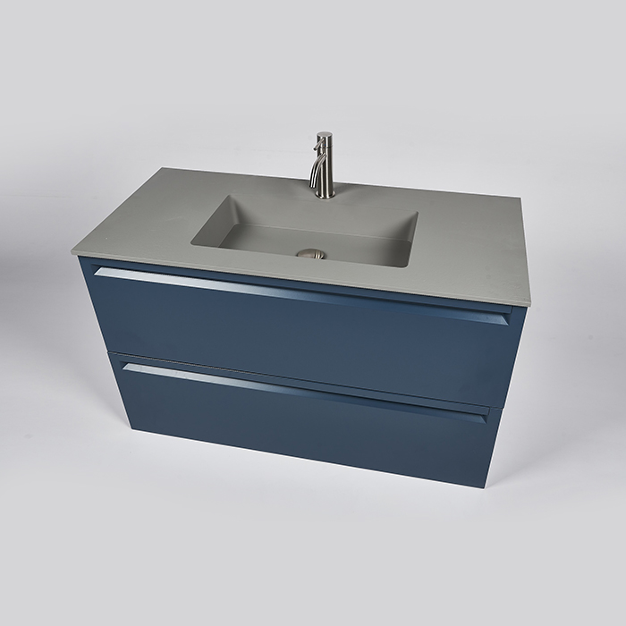 Inda Piccadilly Тумба подвесная 80x45x60см, раковина искусственный мрамор, цвет: blu denim
