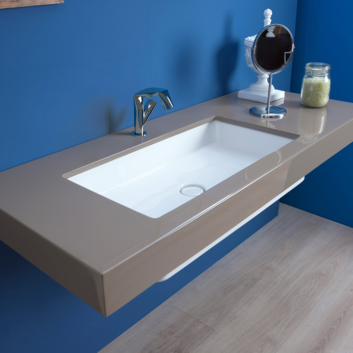 Flaminia Mini Раковина встраиваемая снизу 70х35хh12см, без перелива, цвет: белый