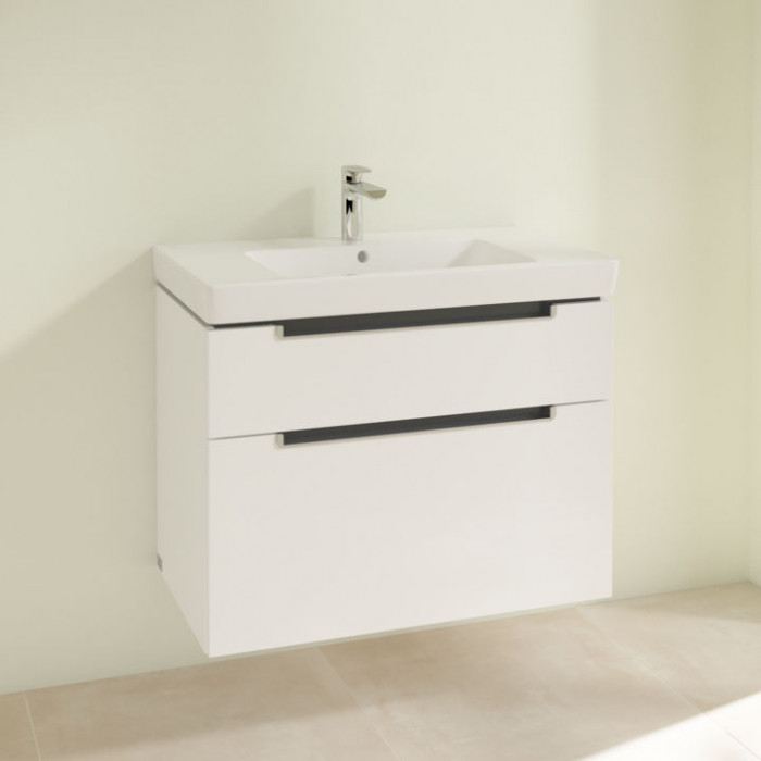 Villeroy&Boch Subway 2.0, Тумба подвесная под раковину, 1 x коробка с аксессуарами 2, 2 выдвижных отделения, 78.7x59x44.9см.,