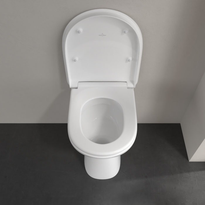 Villeroy&Boch Vicare Унитаз 36х49х46см., напольный, горизонтальный смыв (с полкой), DirectFlush, цвет: альпийский белый