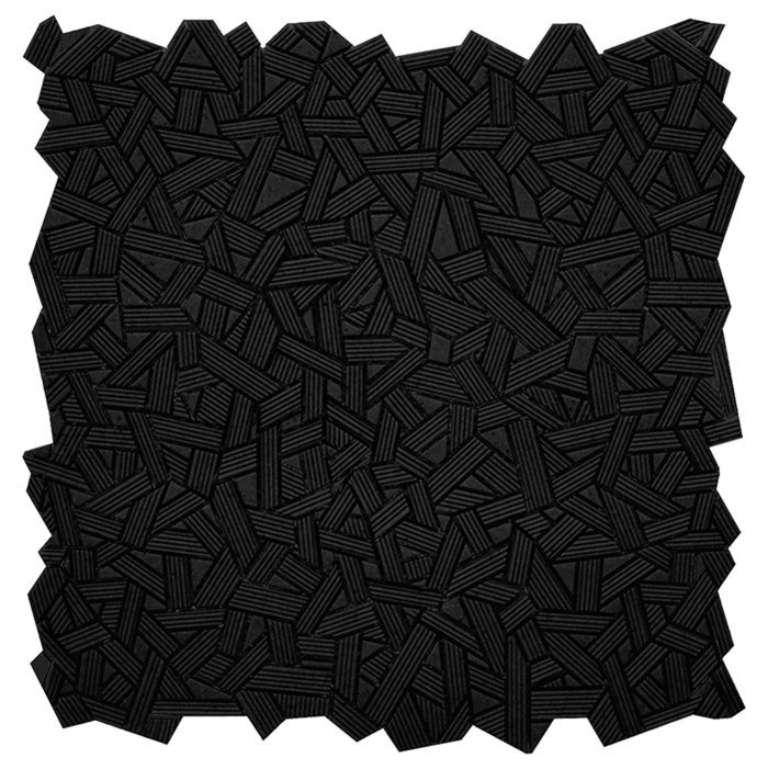 Sergio Savino Fasce Rigate Микромозаика 30x30см, настенная, цвет: Nero Africa