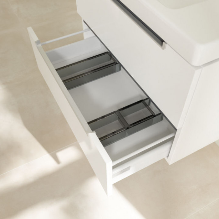 Villeroy&Boch Subway 2.0, Тумба подвесная под раковину, 1 x коробка с аксессуарами 2, 2 выдвижных отделения, 78.7x52x44.9см.,