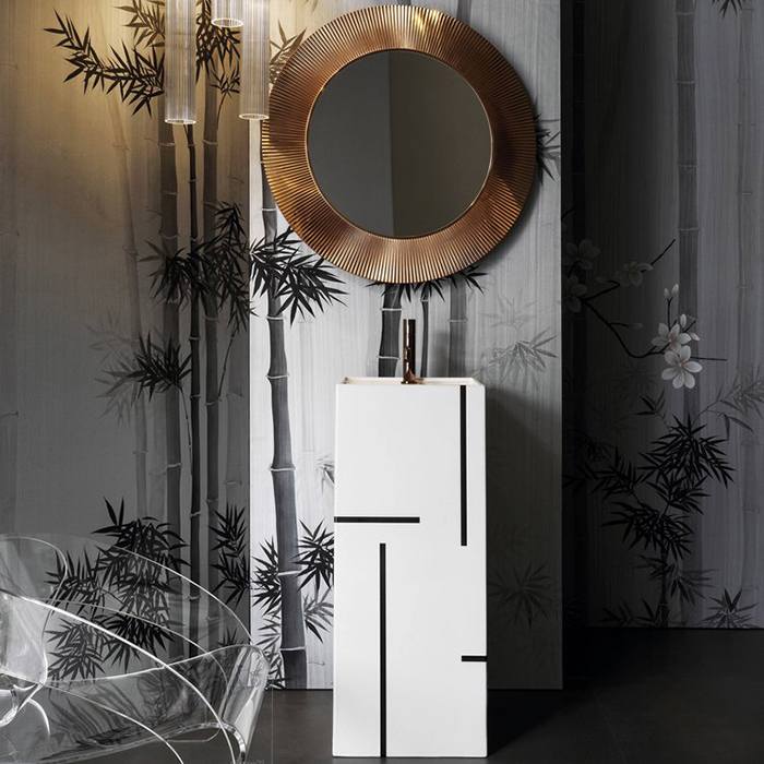 Laufen Kartell Зеркало круглое d=78см, настенное, без подсветки, цвет: медь