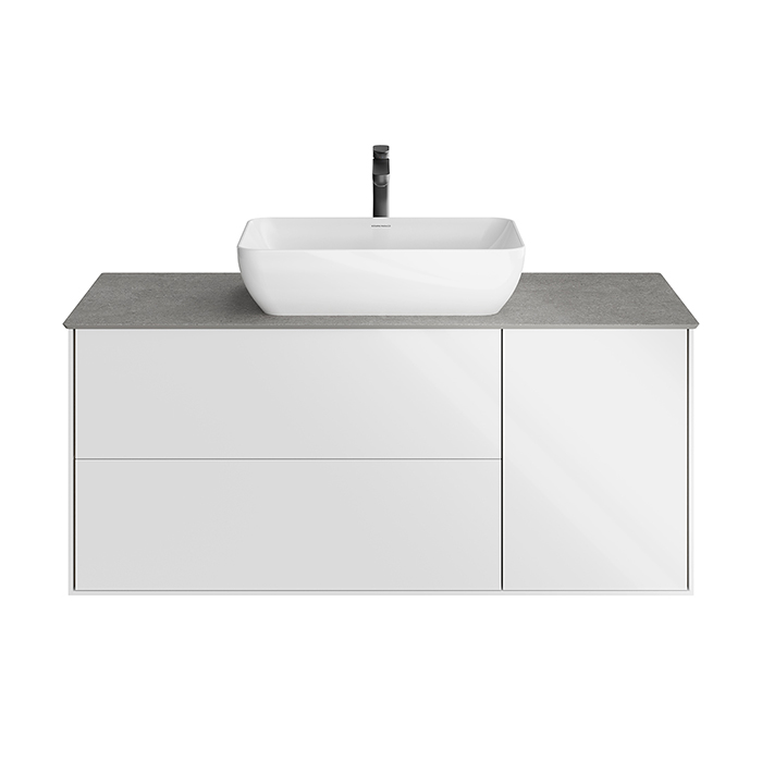 Kerama Marazzi Plaza Modern Тумба 120x48см., подвесная, 3 ящика, цвет: белый/дуб виченце