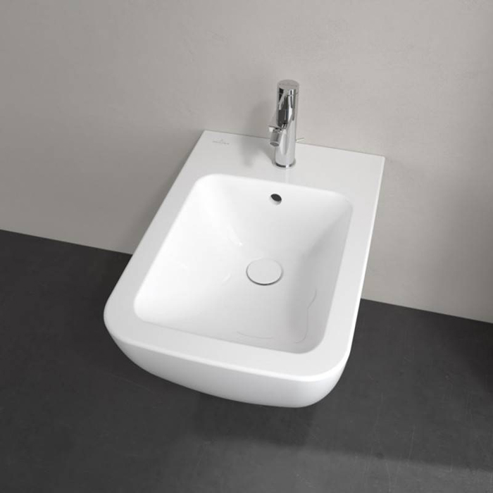 Villeroy & Boch Venticello Биде подвесное 56х37.5см., с антигрязевым покрытием CeramicPlus, цвет: альпийский белый