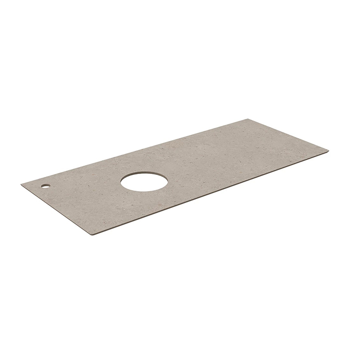 Kerama Marazzi Magica Столешница 120см., из керамогранита, для накладных раковин Риккарди, 1 отв., цвет: бежевый матовый