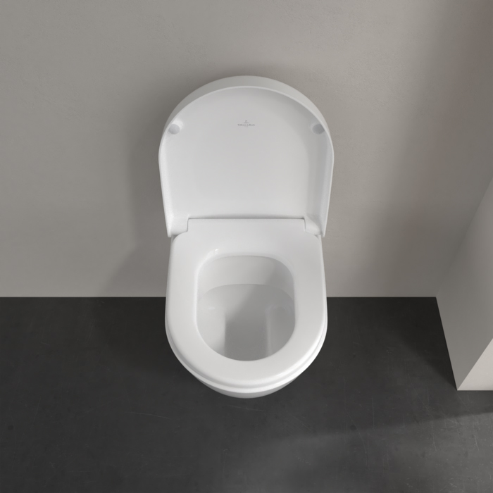 Villeroy&Boch Subway 2.0, Унитаз подвесной, горизонтальный выпуск, 35.5x48см, с антигрязевым покрытием CeramicPlus, цвет: белый