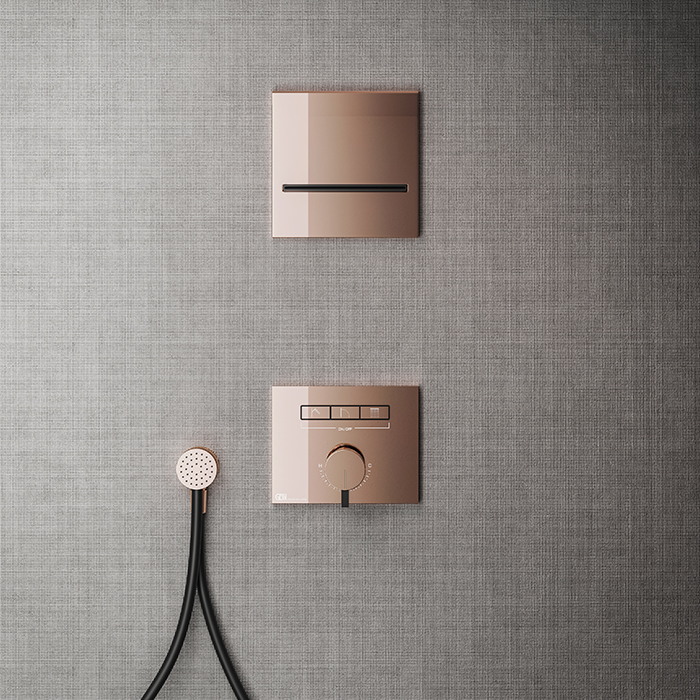 Gessi Hi-Fi Смеситель для душа, с включением до 3 источников одновременно, цвет: Copper PVD