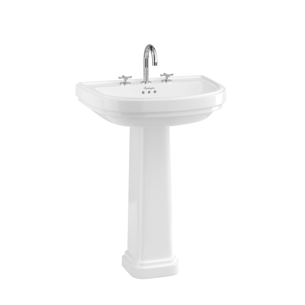 Burlington Riviera Раковина 65x47см, подвесная, с 3 отв., цвет: белый