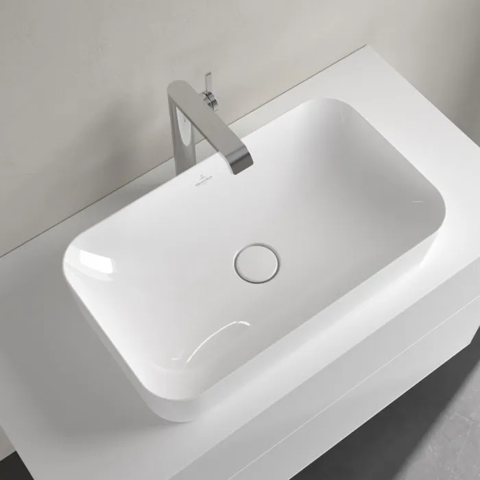 Villeroy&Boch Finion Раковина накладная 60х35х11.5см., без отв., с антигрязевым покрытием CeramicPlus, цвет: белый