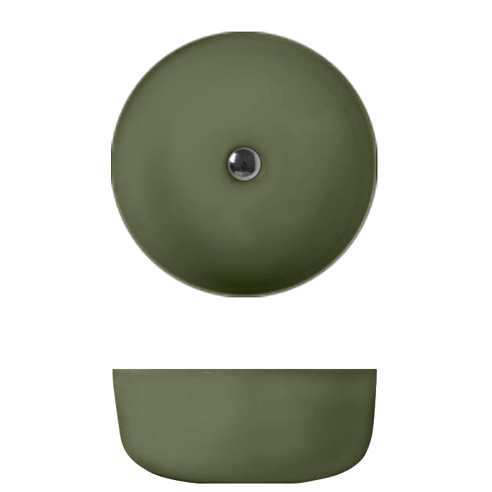 Kerasan Nolita Раковина-чаша 40x15 см, без отв., цвет: Verde muschio