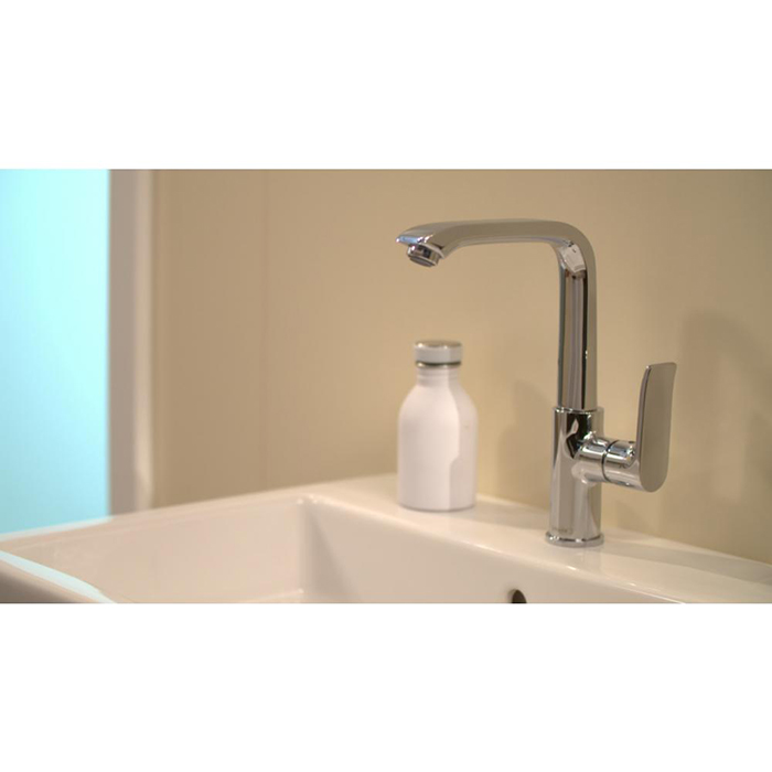 Hansgrohe Metris Смеситель для раковины  с донным клапаном, на 1 отв., поворотный излив 155мм, h230мм, цвет: хром