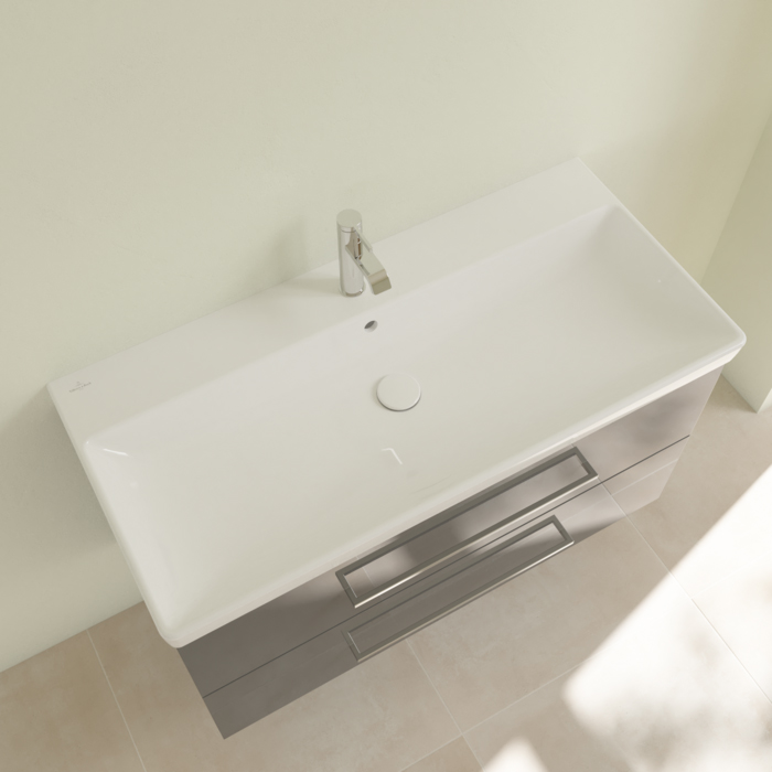 Villeroy&Boch Avento Раковина 100х47 см, 1 отв., с переливом, с антигрязевым покрытием CeramicPlus, цвет: белый