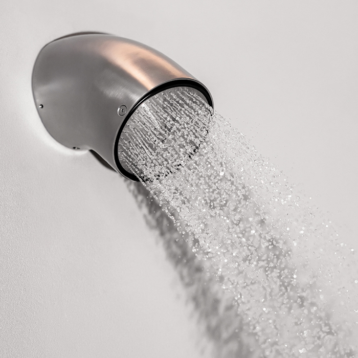 CEA Design FREE IDEAS Верхний душ 10см, настенный, поворотный, 1 режим, Aerated Rain jet, цвет: нержавеющая сталь