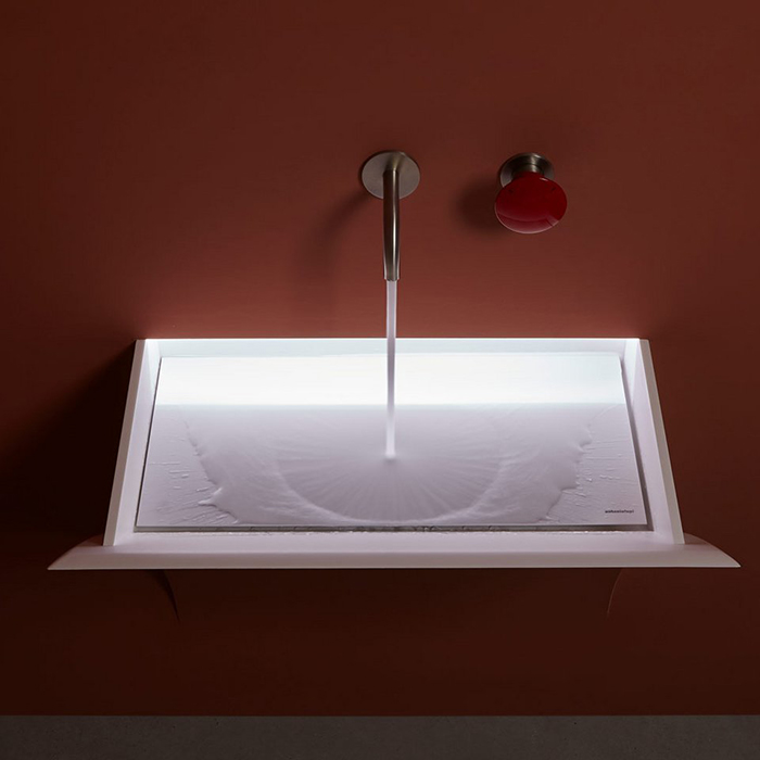Antonio Lupi Strappo Раковина 83x48x79 см, без отв., встраиваемая, с Led подсветкой, цвет: белый